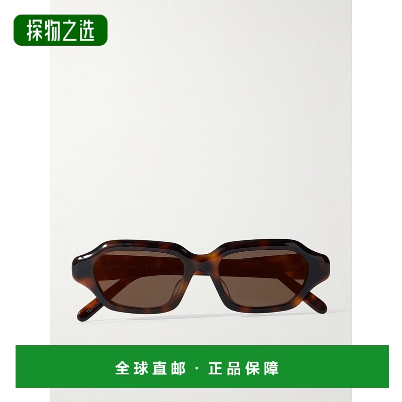 香港直邮LOEWE 罗意威 女士 矩形框龟甲色醋纤太阳眼镜 LW40157U5
