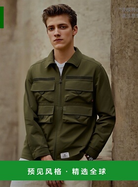 韩国直邮alpha industries 通用 夹克衫工装工业衬衫阿尔法军绿色