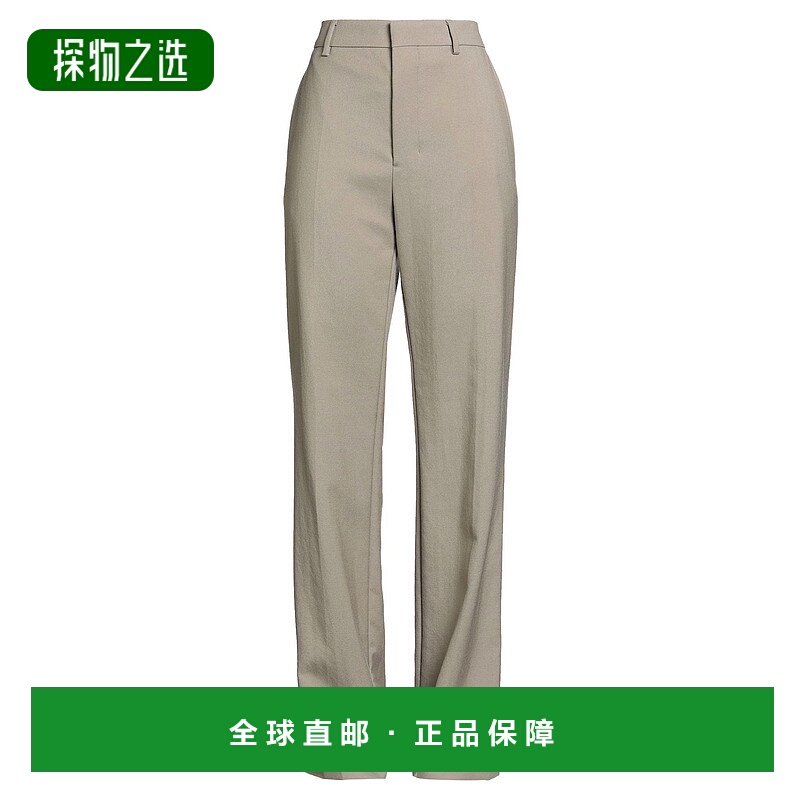 香港直邮Ami Paris 女士 休闲长裤 GREY 灰色时尚舒适阔腿裤