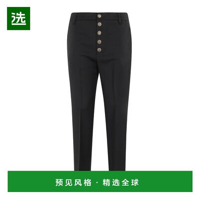 香港直邮DONDUP 女士休闲裤 DP576WF0178XXX999 AW2025 黑色