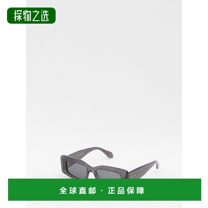 香港直邮Alaïa 女士 矩形太阳眼镜 AA0078S800 grey灰色 舒适时尚