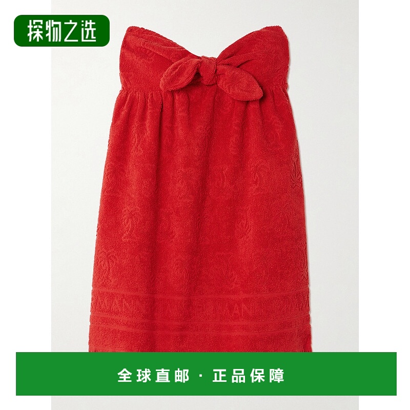 1h可退 香港直邮ZIMMERMANN 女士 Alight 抹胸蝴蝶结棉质厚绒布提