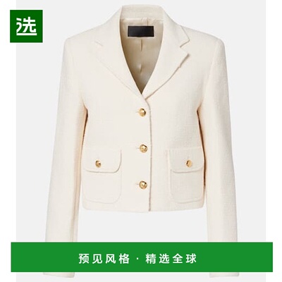 1h可退 香港直邮NILI LOTAN 女士 Soren 棉混纺夹克 white白色 舒