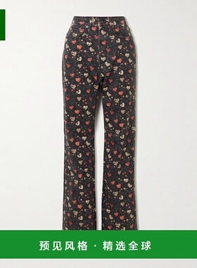 1h可退 香港直邮R13 女士 Jane 印花中腰细脚牛仔裤 R13W7020D400