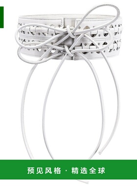 1h可退 香港直邮Alaïa 女士 铰链皮带 AA1C002GCA158 white白色