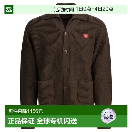 1h可退 香港直邮HUMAN MADE 男士 羊毛针织开衫 HM30CS004