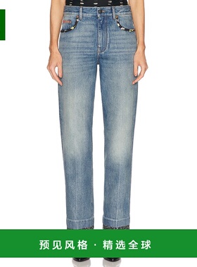 1h可退 香港直邮Valentino 华伦天奴 女士 直筒牛仔裤 6B0DD19X94