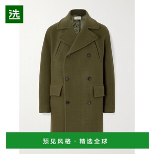 1h可退 香港直邮officine generale 男士 Amir 双排扣磨毛羊毛混