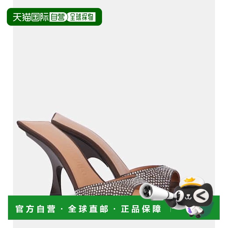 香港直邮The Attico 女士 Ester 95 精饰绸缎凉拖