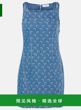 1h可退 香港直邮Marine Serre 女士 Moon 全牛仔迷你连衣裙 00371