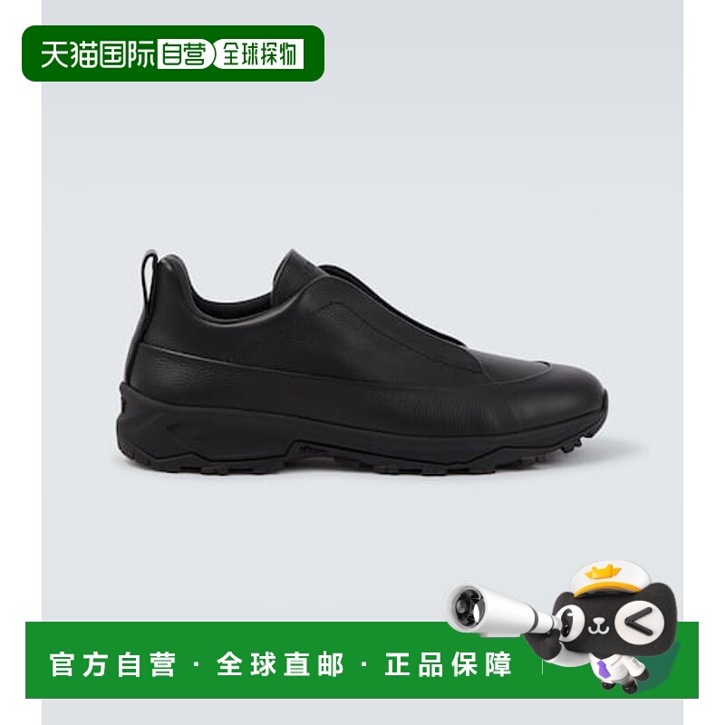 香港直邮Zegna 杰尼亚 男士 三条带缝线皮质运动鞋