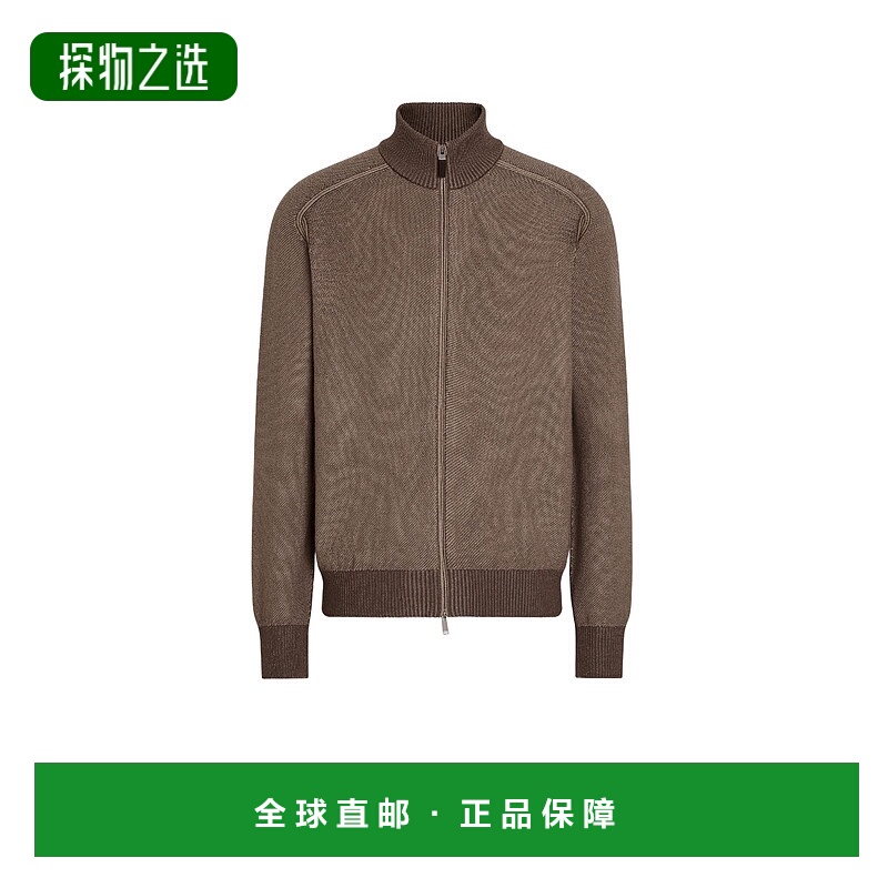 香港直邮Zegna Cashseta 全拉链开衫 UGJ92A2157羊绒杰尼亚长袖