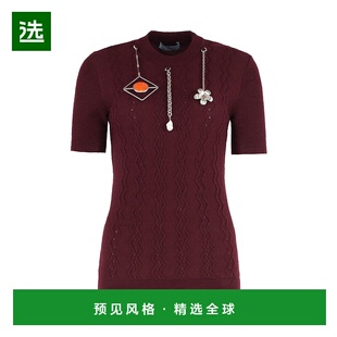 香港直邮Prada 普拉达 女士 PENDANTS 镂空图案羊毛毛衣 P24V2HSO