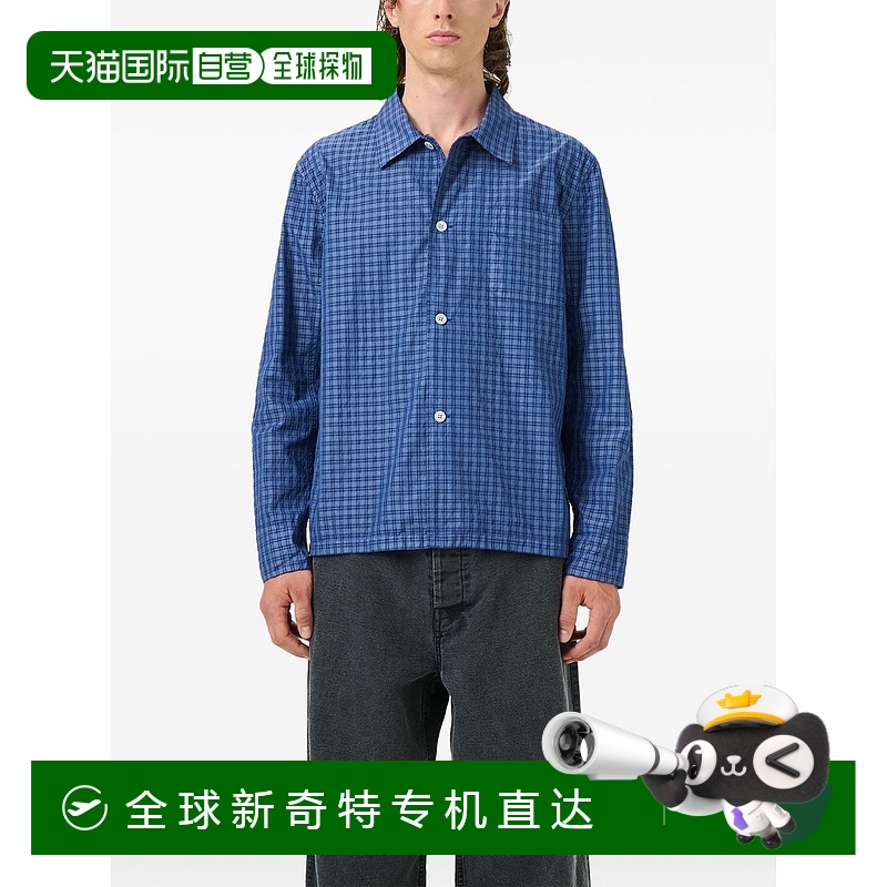 1h可退 香港直邮Our Legacy 男士 Kahuna 格纹衬衫 M2252BKCHECK