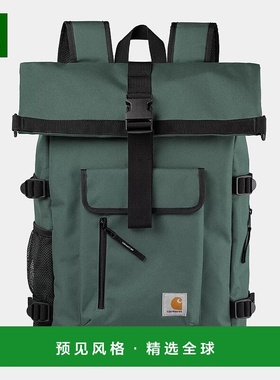 欧洲直邮Carhartt Wip 男士绿色聚酯纤维双肩包背包防水