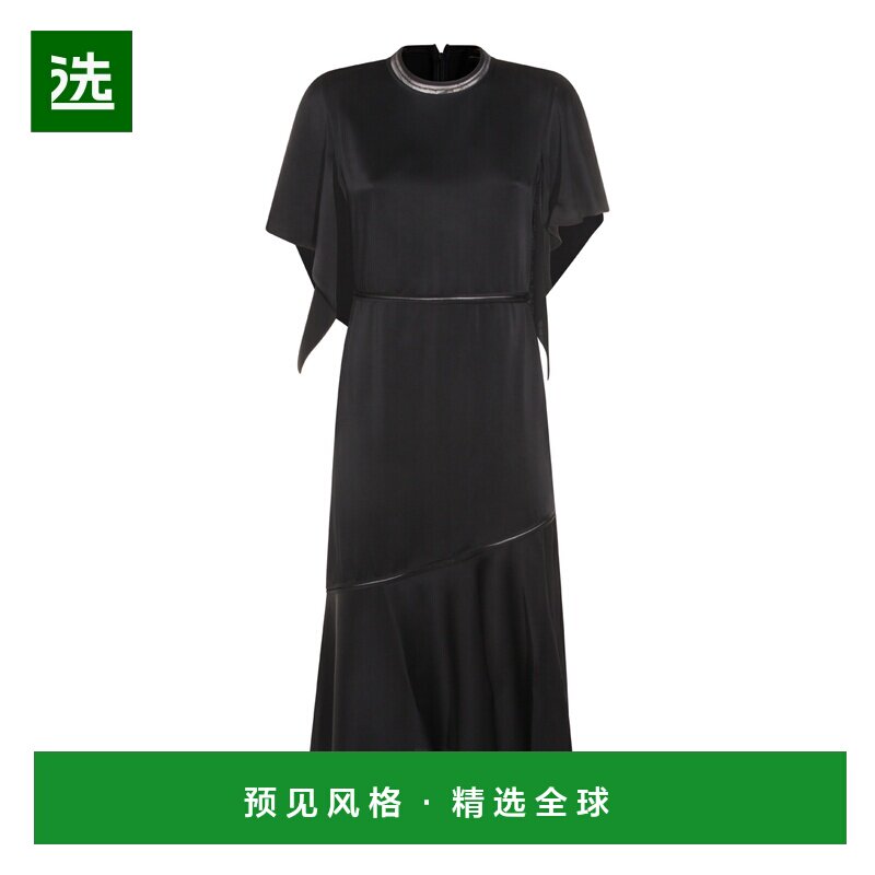 1h可退 香港直邮Fabiana Filippi 女士 鏤空荷葉邊中長洋裝 ABD26