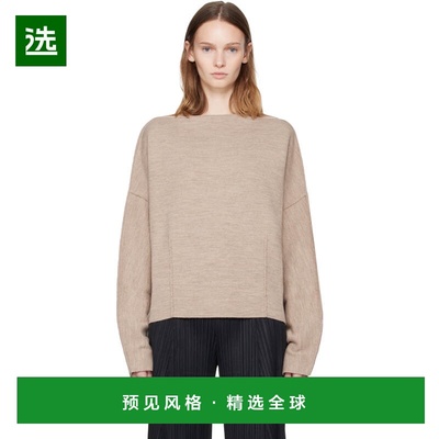1h可退 香港直邮Lauren Manoogian 女士 驼色 Double Knit Boatne
