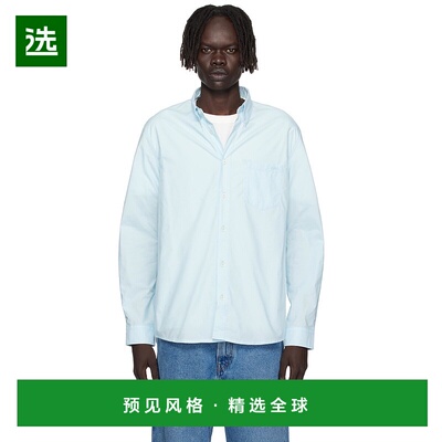 香港直邮A.P.C. 男士 蓝色 Edouard Logo 衬衫 COEVDH12509