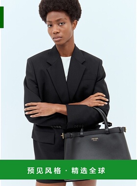 1h可退 香港直邮Prada 普拉达 女士 搭扣中号皮革手提包 1BA4172C