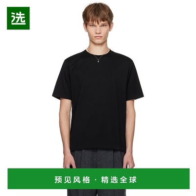 1h可退 香港直邮AURALEE 男士 黑色 Luster Plaiting T 恤 A00P02