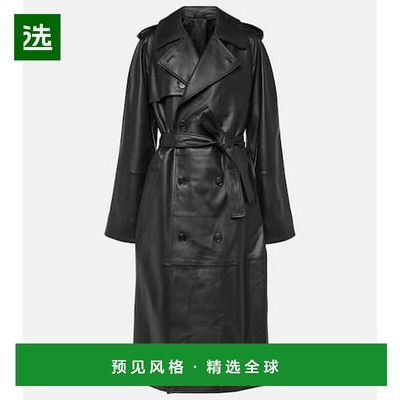 1h可退 香港直邮WARDROBE.NYC 女士 皮革风衣 black黑色 舒适时尚