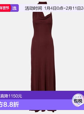 1h可退 香港直邮AYA MUSE 女士 Wisp 垂褶长款连衣裙 red红色 舒