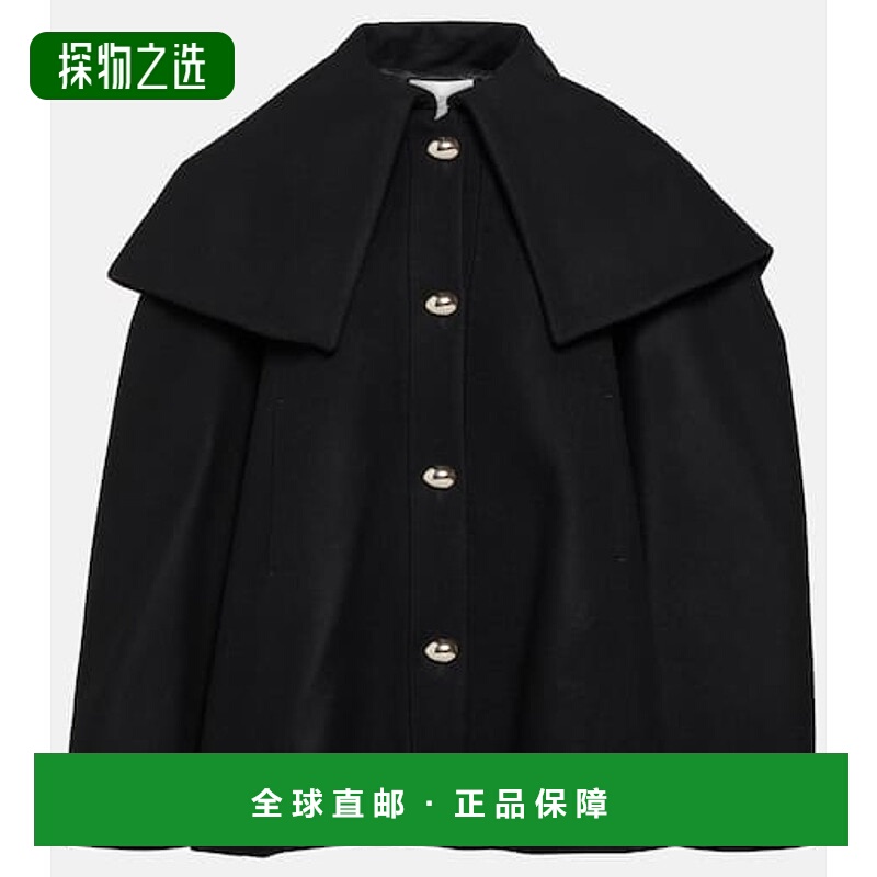 香港直邮Nina Ricci 莲娜丽姿 女士 羊毛混纺大衣羊绒