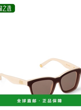 欧洲直邮LV路易威登 Script系列女士奶油色尼龙方形太阳镜