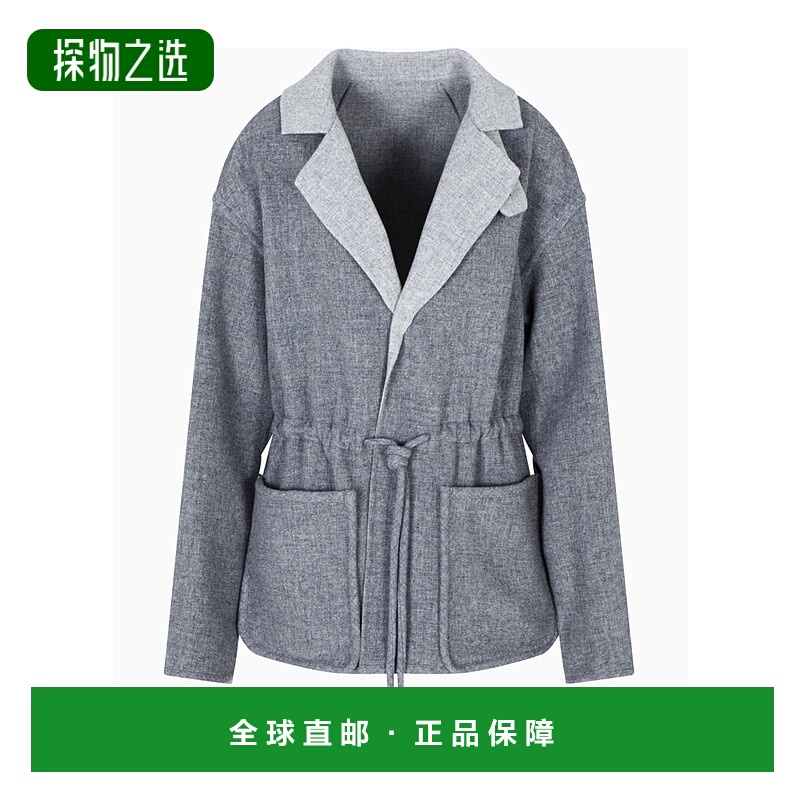 香港直邮Giorgio Armani 羊毛羊绒单排扣夹克 GW001537TE15805