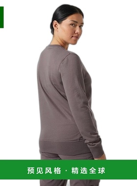 欧洲直邮Helly Hansen 女士灰紫色棉Nord图案卫衣运动衫海丽汉森