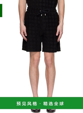 1h可退 香港直邮AMIRI 男士 黑色 MA Quad Toweling 短裤 AMJYSH1