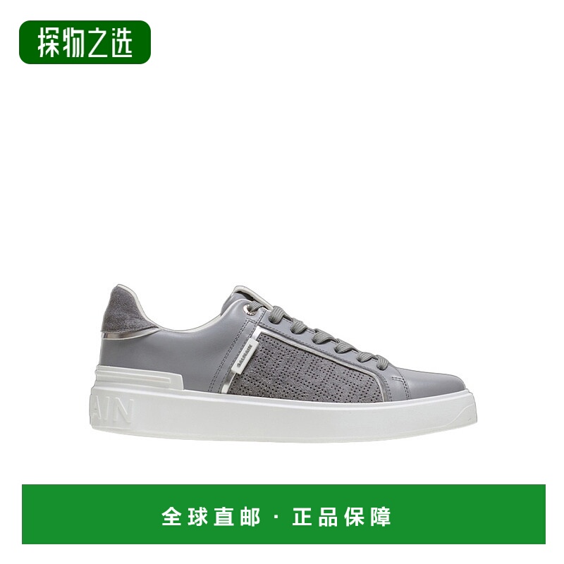香港直邮Balmain 穿孔字母组合休闲运动鞋 AM0VI321LTCB