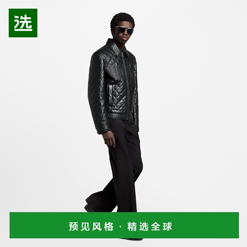 1h可退 欧洲直邮LV路易威登 Scala系列男士黑色小牛皮logo标识莫