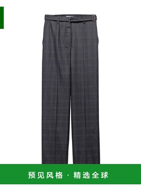 香港直邮Prada 羊毛长裤 P286IH1N01SOOO阔腿裤西装裤