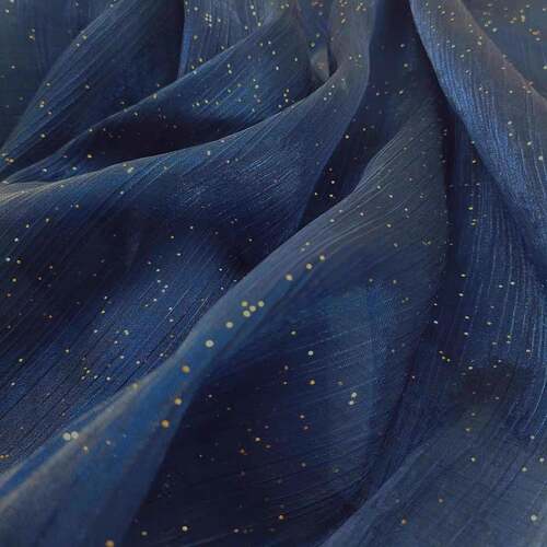 喷粉空满天星片欧服根纱大袖衫汉星网纱背景布服装布料面亮料XL10
