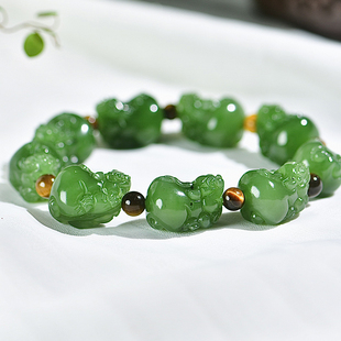 安道子天然和田玉脂粉浑厚油性十足千里挑一颗颗均匀可佩戴盘玩