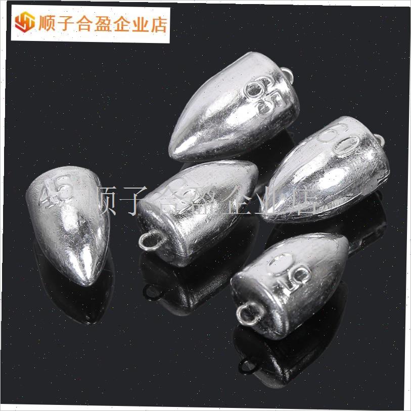 硬铅精品甲鱼坨i k甲鱼枪远投带环子弹型铅砣坠大全Z渔具配件沉.