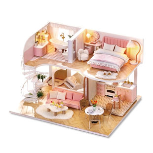 diy小屋女孩玩具手工积木房子拼装3D立体拼图模型超级世界礼物