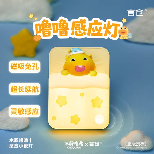 言仓水豚噜噜感应灯夜灯可爱