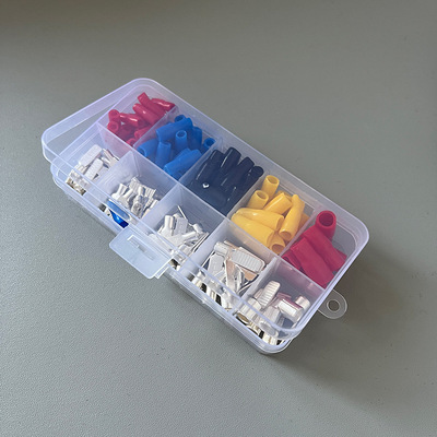 C45插片紫铜镀锡接线鼻子140PCS组合装260只140套压线钳盒装厂家