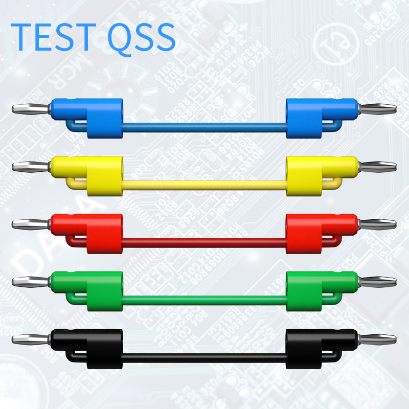 厂家直供4mm免焊式公插转公插测试线 可续插电源连接线J70005