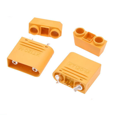 XT120(2+2)-M/F大电流航模插头锂电池植保机带信号针公母头