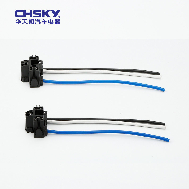 厂家直供汽车摩托车H4灯泡灯座卤素H4灯泡弯脚插座插头