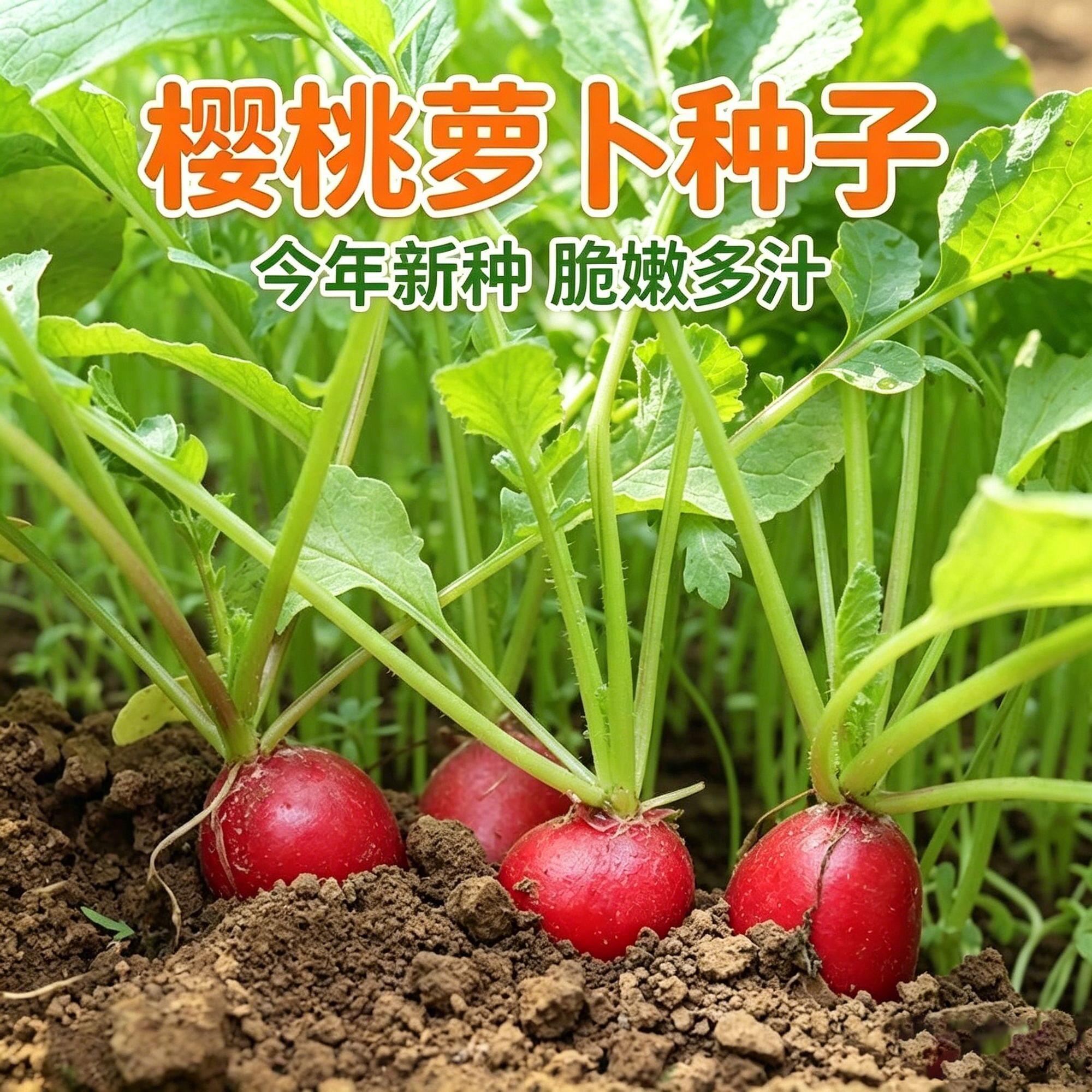 樱桃萝卜种籽小水萝卜种子红白小萝卜水果萝卜罗卜大全蔬菜种籽孑