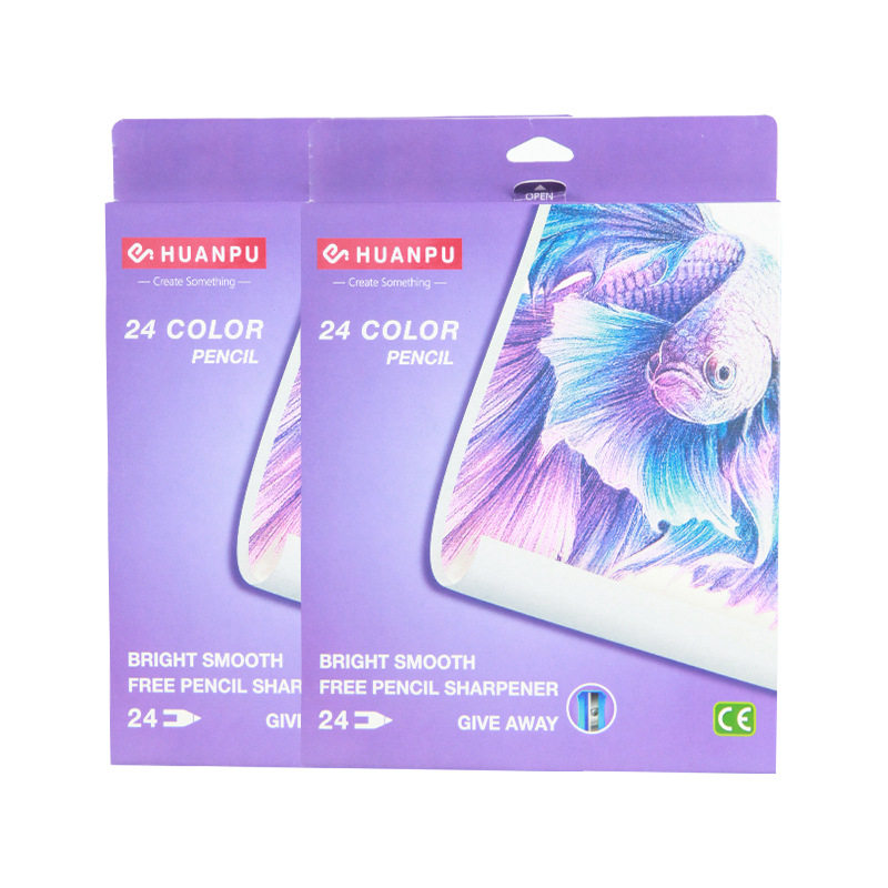 文具套装彩色笔方鱼24色彩色铅笔六角高级上铅盒装芯杆易油性彩色,文具电教/文化用品/商务用品,彩铅,淘宝优惠券,粉丝福利购,淘宝优惠卷