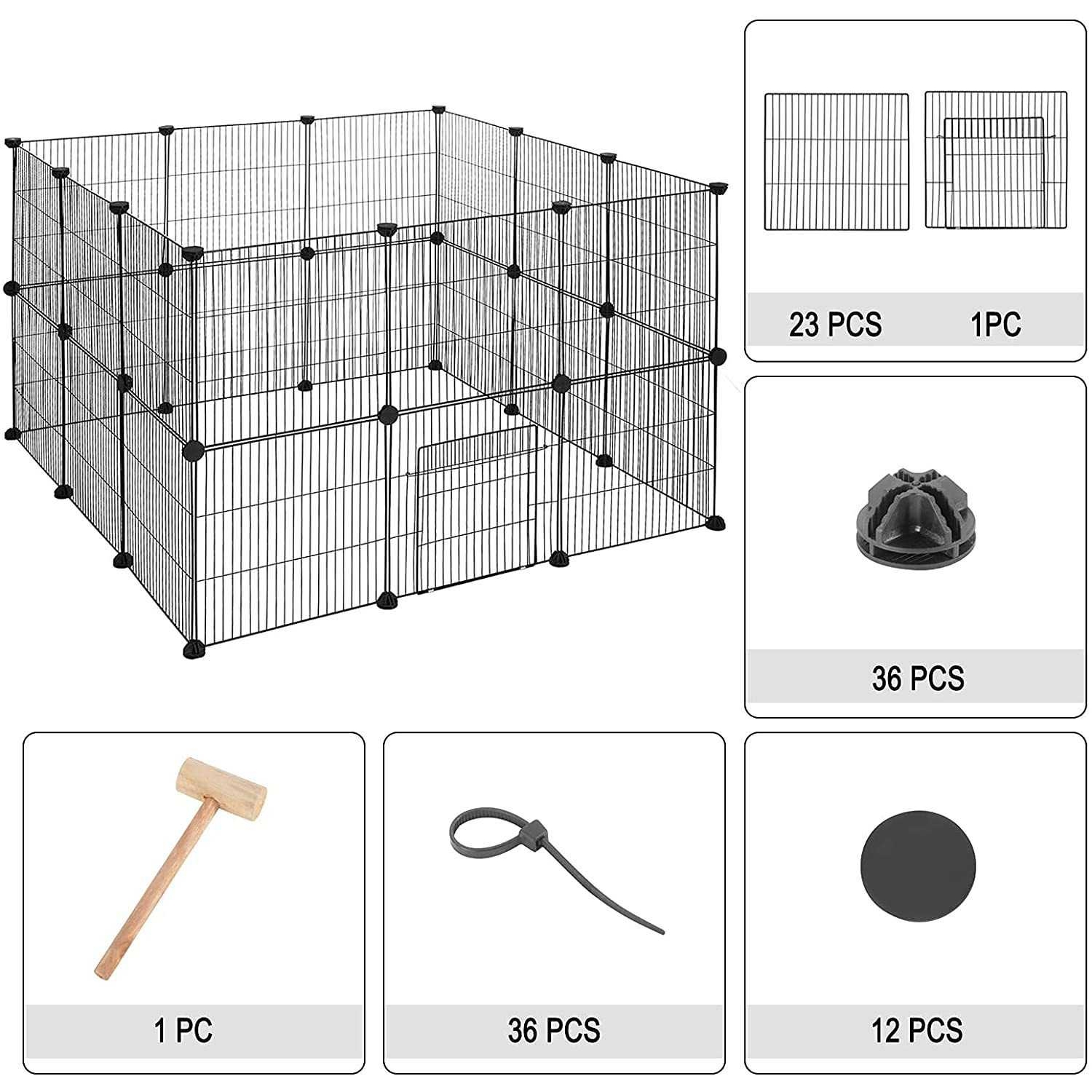 宠物围栏兔子笼子家用室内小型栅栏小兔子铁丝网豚鼠荷兰猪小笼子