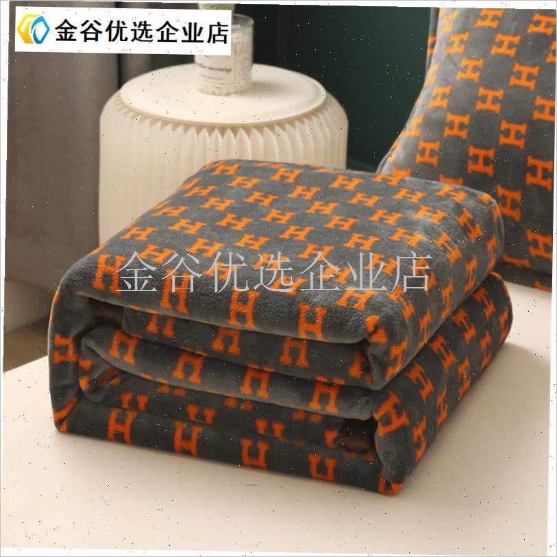 简约沙发休闲毯子l单人单件卡通加厚保暖双人双面珊瑚绒毛毯床单/