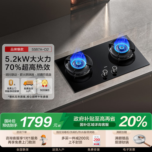 以旧换新补贴老板小黑翼D2燃气灶