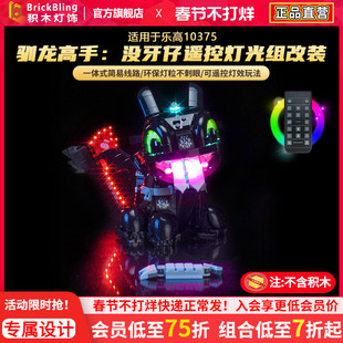 brickbling适用乐高灯饰10375驯龙高手无牙仔积木灯光没牙仔动力