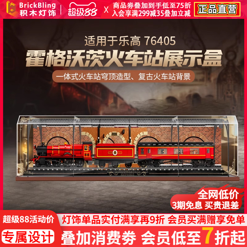 霍格沃茨列车适用乐-高灯展示盒